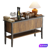 Waiter station with items