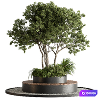 Urban Furniture Bench with Plants 76