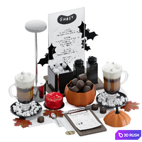 Table setting for cafes and restaurants for Halloween