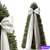 New Year tree with bow and garlands | AV 087