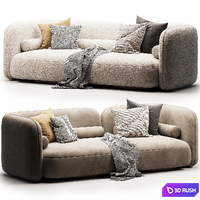 Scandinavian style velvet sofa