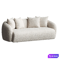 Bindiya Modern Japandi Style Boucle Fabric Sofa