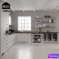 Kitchen Scavolini Diesel set 02 (V-ray3.6)