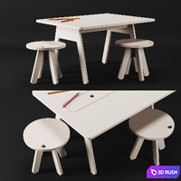 Kutikai Peekaboo Desk and Chairs
