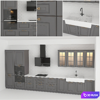 Kitchen with classic facades