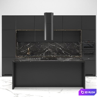 Modern straight kitchen INGE with the island 01
