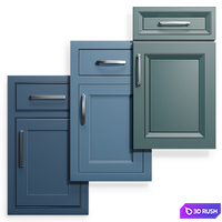 Cabinet Doors Set 10 / Kitchen fronts with furniture handle