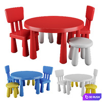 Children chair, Children round table Mammut