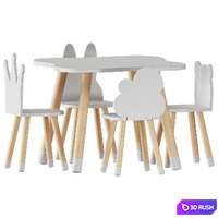 FUN Wooden Kids Table and Chairs Set