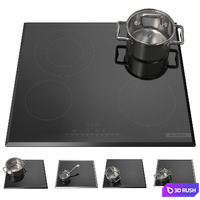 Set of Bosch hobs with cookware 002
