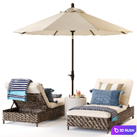 Torrey Chaise Lounge Pottery Barn