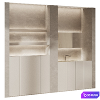 Bathroom furniture with hidden lighting
