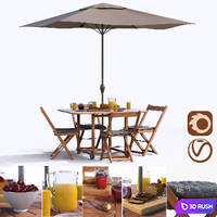 Set of garden furniture