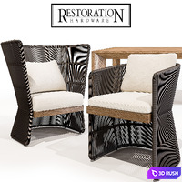 RH Havana Fun and Armchair with Arles Table