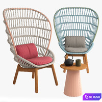 Kettal Cala armchair wood feet