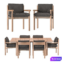 DEDON / Table and armchairs Tibbo