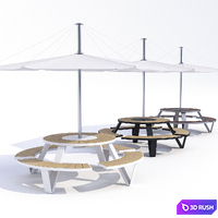 Table Adanat Landau with an umbrella