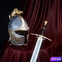 Helmet and sword