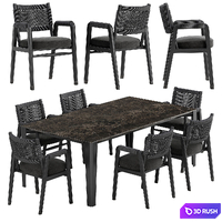Flexform Ortigia chair Iseo table set
