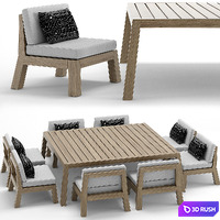RH Outdoor Bonaire table-chair