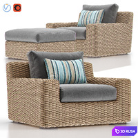 CAYMAN Outdoor Lounge with Ottoman