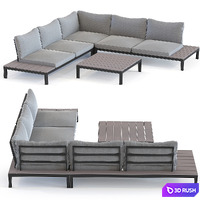 Outdoor Sofa Set Holiday Black