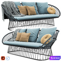 Cala 3 Seater Garden Sofa By Kettal