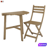 Table + chair Ikea ASKHOLMEN 02