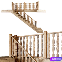 Wooden stair D012 / Wooden staircase