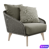 Outdoor garden wicker woven armchair 4so Santander chair