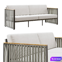 Outdoor garden wicker woven sofa Skyline design Horizon