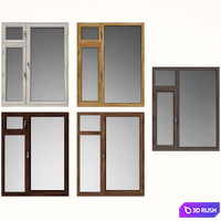 Swing stained-glass wooden windows