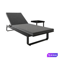 Sun lounger black