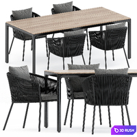 Porto Dining Chair by burkedecor and Illum table by Tribu