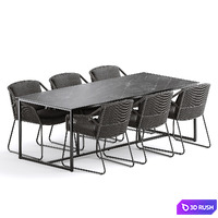Outdoor Garden Woven Dining Set