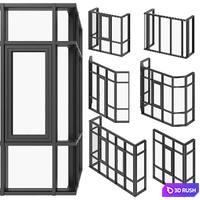 Panoramic corner glazing / corner stained glass