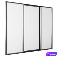 Sliding Black Metal Window Modern - Windows Set 05