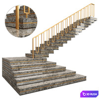 Modern stairs in Art Deco style