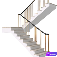 Modern staircase in Art Deco style.