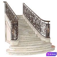 Staircase in classic style.Classic interior stair Modern