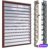 Facade multi louvred ventilator smoke vent ventilation