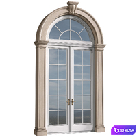 Arc Classical frame window.Entrance to the house.Front Door.Arched Opening.Outdoor Entrance classic door.External Doors. Exterior Door.Street Doors