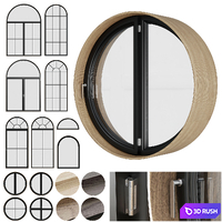 A set of round and circle and arched windows 01
