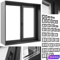 Set of windows and loggias (minimalism)