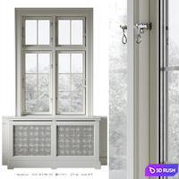 Classic window with radiator screen 005