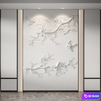Bas-relief Branches Birds