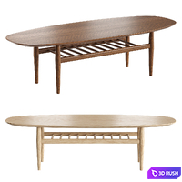 Lenia Oval Coffee Table - Walnut
