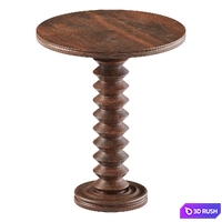 French Wood Side Table by Charles Dudouyt
