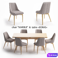 Table set, Boras table, Marble chair