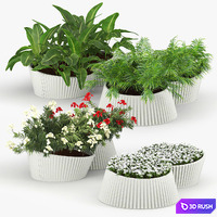 Concrete planter / round / modular / contemporary LENA by Manuel Ruisanchez